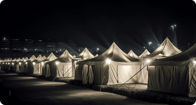 Renting and organizing tents